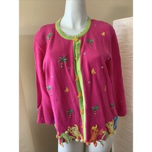 Berek 2 Takako Sakon Collective Works Cotten Bld Monkey Embellished‎  Wms L